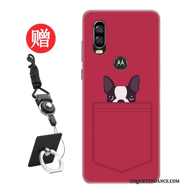 Motorola One Vision Coque Noir Amoureux Rat Personnalisé De Téléphone