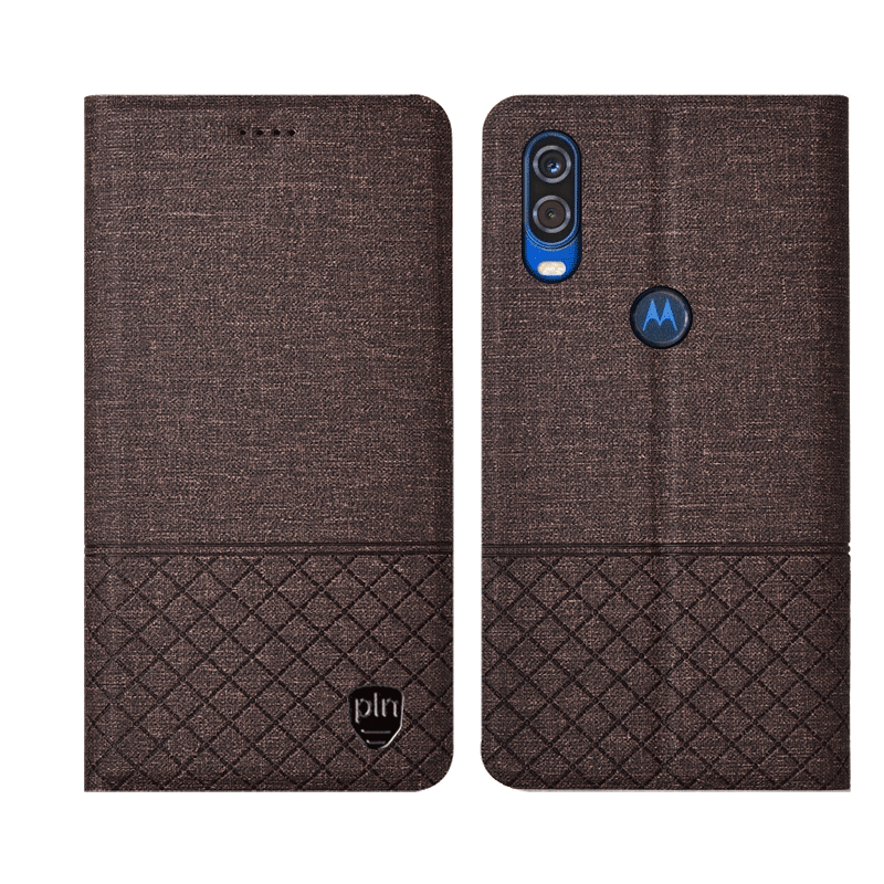 Motorola One Vision Coque Étui Rose Étui En Cuir Housse De Téléphone