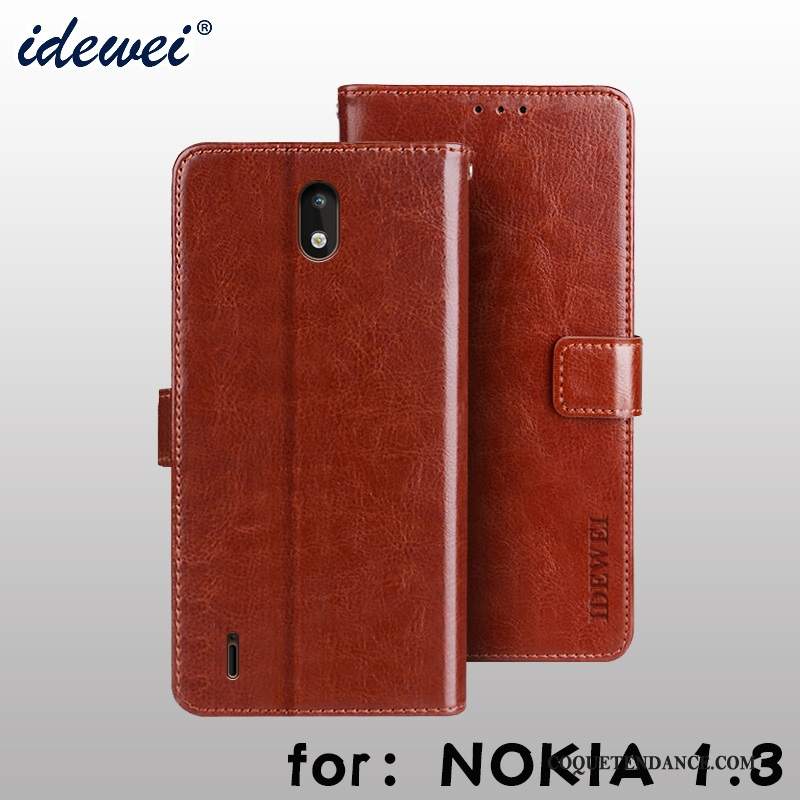 Nokia 1.3 Coque Portefeuille Support Étui En Cuir Protection