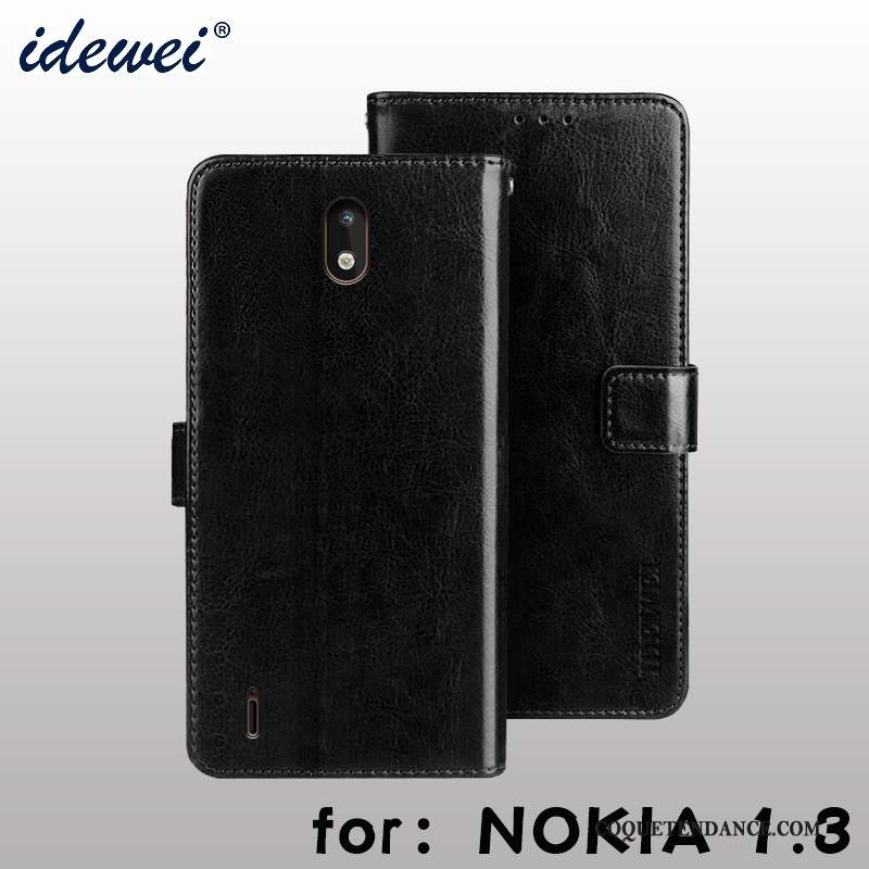 Nokia 1.3 Coque Portefeuille Support Étui En Cuir Protection