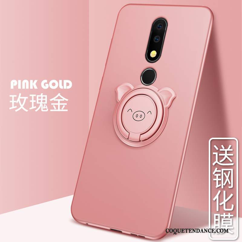 Nokia 3.1 Plus Coque Fluide Doux Tout Compris Rose Tendance Étui