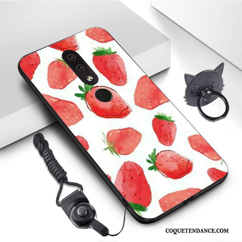 Nokia 4.2 Coque Vintage Incassable Mode Rose Vent