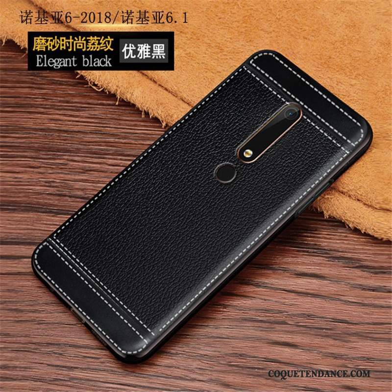 Nokia 5.1 Plus Coque Cuir De Téléphone Business Protection Bleu