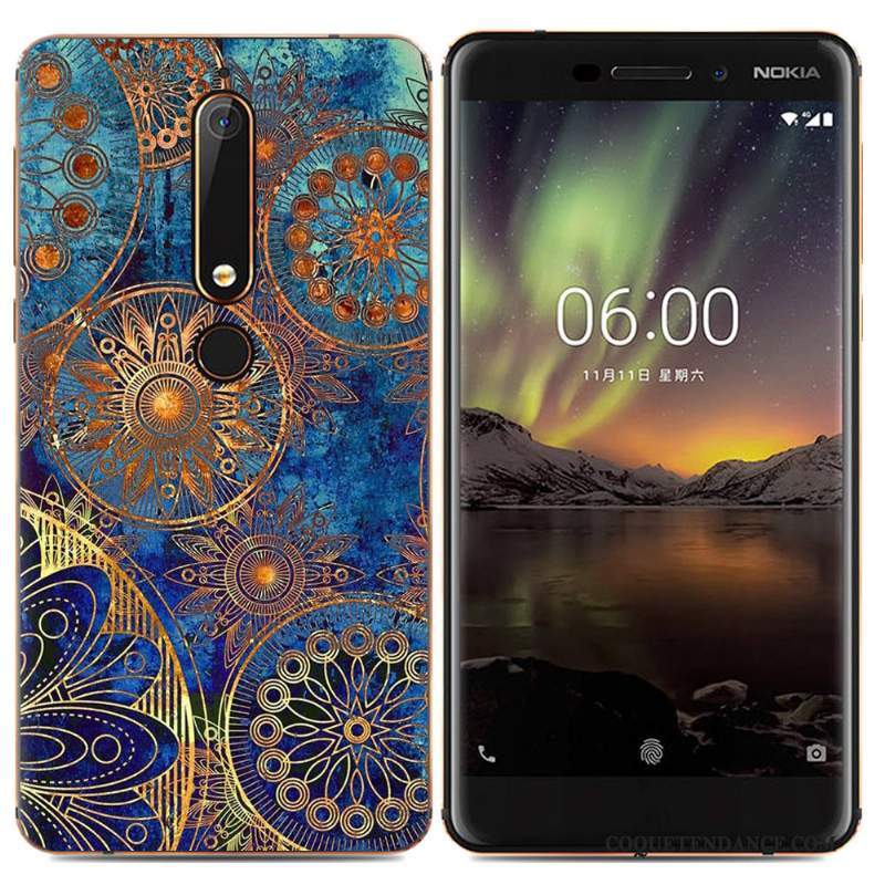 Nokia 5.1 Plus Coque Multicolore Fluide Doux De Téléphone Tendance Étui