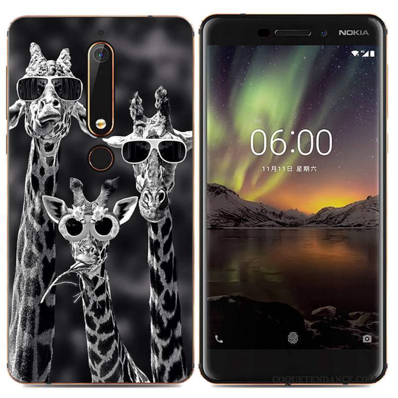 Nokia 5.1 Plus Coque Multicolore Fluide Doux De Téléphone Tendance Étui