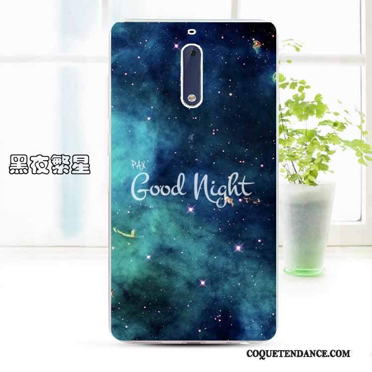 Nokia 5 Coque Dessin Animé Protection Jaune Transparent Étui