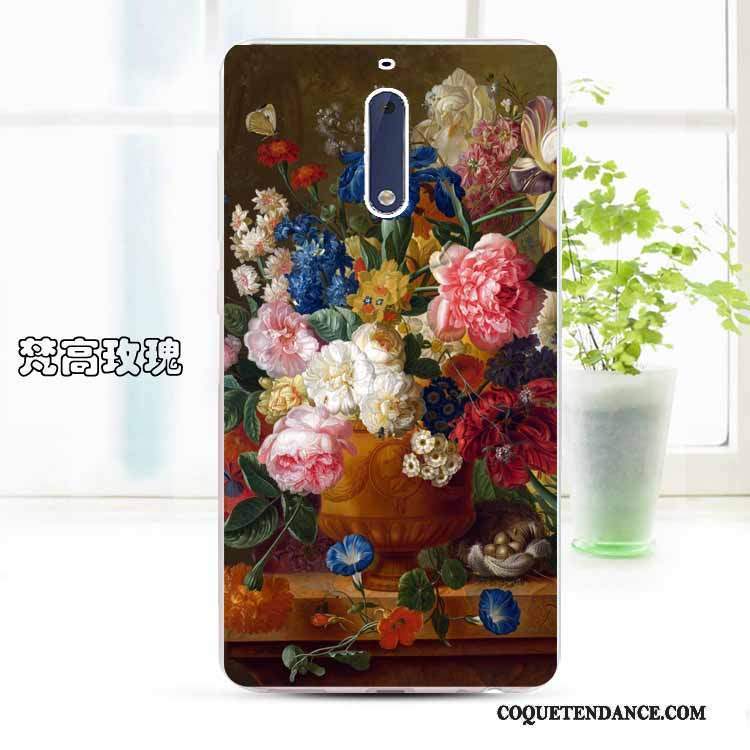 Nokia 5 Coque Dessin Animé Protection Jaune Transparent Étui