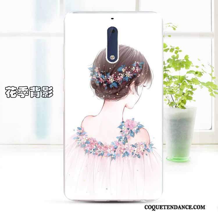 Nokia 5 Coque Dessin Animé Protection Jaune Transparent Étui