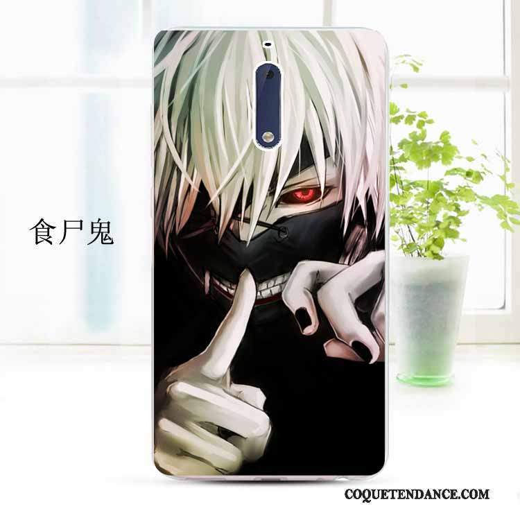 Nokia 5 Coque Dessin Animé Protection Jaune Transparent Étui