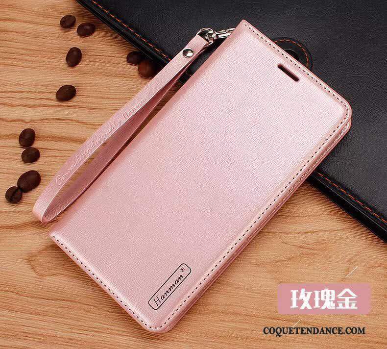 Nokia 6.1 Coque Rose Clamshell Étui En Cuir Incassable Protection