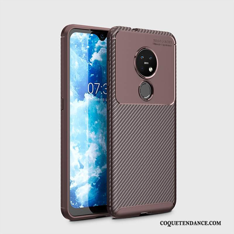 Nokia 6.2 Coque Incassable Protection Délavé En Daim Étui Modèle Fleurie