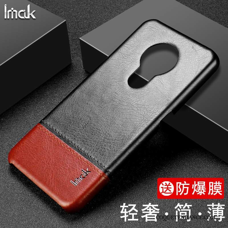 Nokia 6.2 Coque Étui En Cuir Rouge Simple Protection