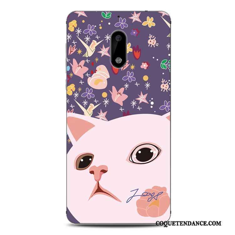 Nokia 6 Coque Anneau Gaufrage Protection Chat