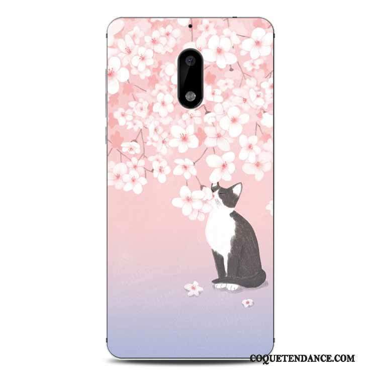 Nokia 6 Coque Anneau Gaufrage Protection Chat