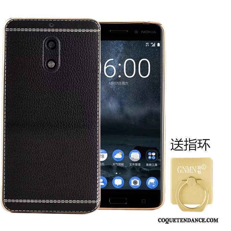 Nokia 6 Coque Modèle Fleurie Fluide Doux Protection Étui