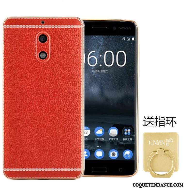 Nokia 6 Coque Modèle Fleurie Fluide Doux Protection Étui