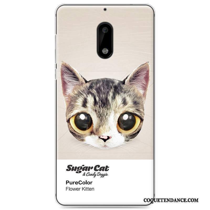 Nokia 6 Coque Tout Compris De Téléphone Dessin Animé Chat Jaune