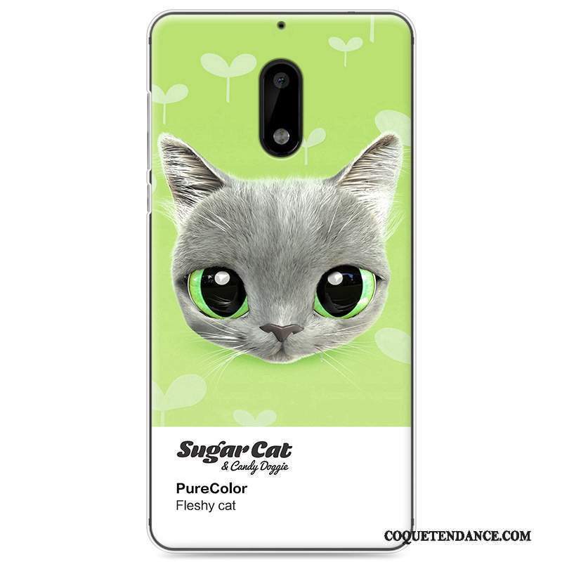 Nokia 6 Coque Tout Compris De Téléphone Dessin Animé Chat Jaune