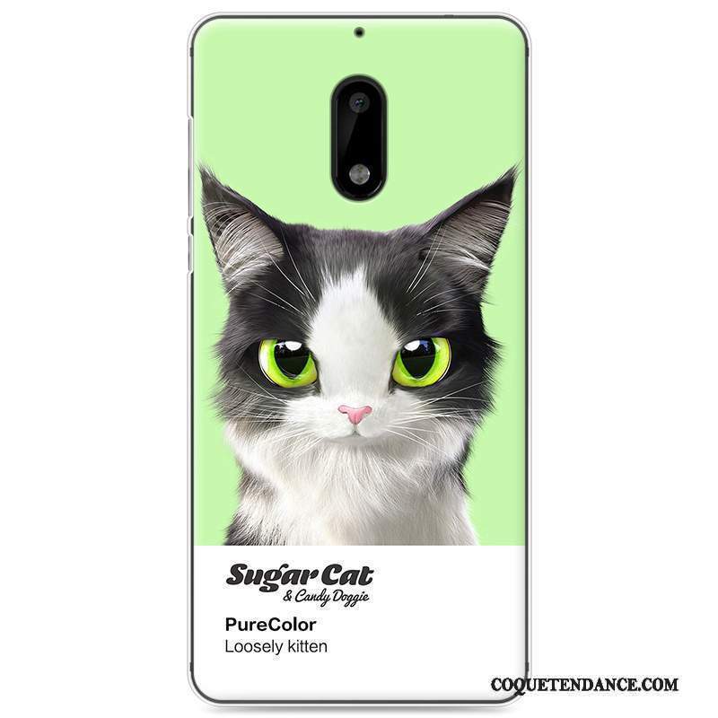 Nokia 6 Coque Tout Compris De Téléphone Dessin Animé Chat Jaune