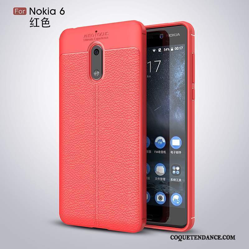 Nokia 6 Coque Tout Compris De Téléphone Rouge Incassable Protection