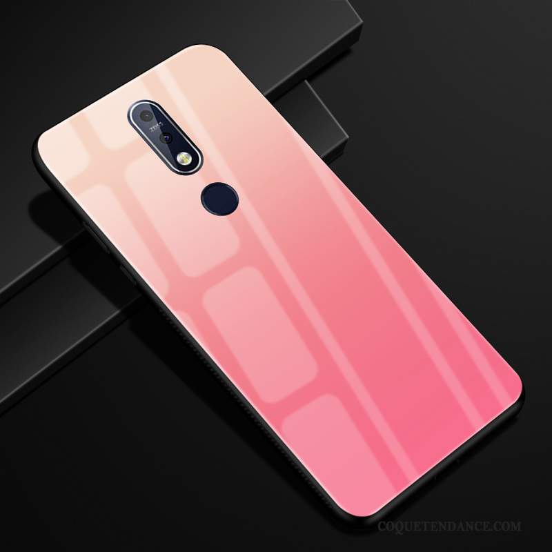 Nokia 7.1 Coque Incassable Violet Dégradé Protection Étui