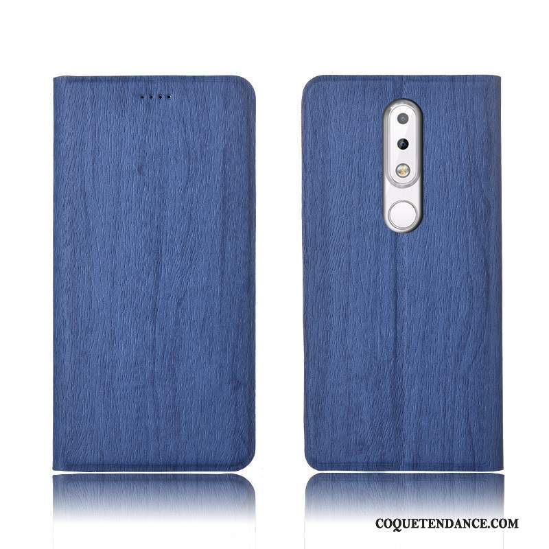 Nokia 7.1 Coque Protection Arbres Étui En Cuir Silicone Incassable