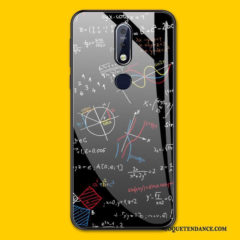 Nokia 7.1 Coque Protection Simple Noir Personnalité Tendance