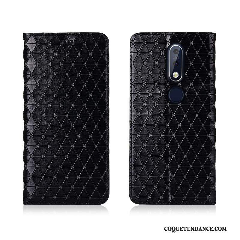 Nokia 7.1 Coque Étui En Cuir Protection Fluide Doux Incassable Silicone