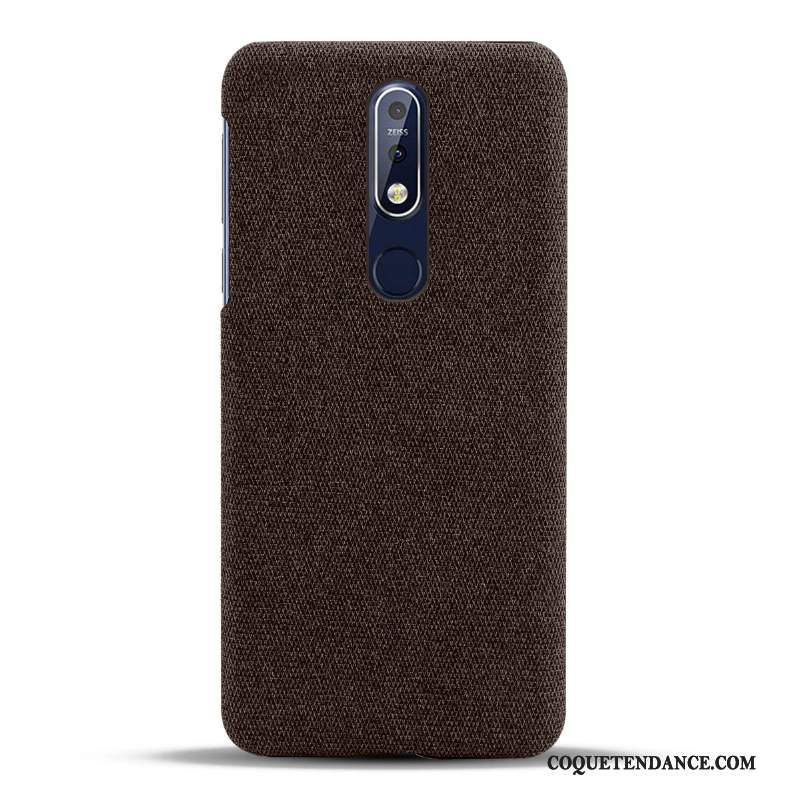 Nokia 7.1 Coque Étui Incassable Protection Tissu