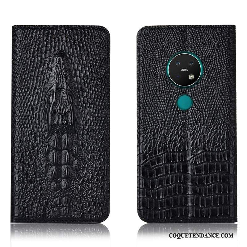 Nokia 7.2 Coque De Téléphone Housse Étui En Cuir Incassable Crocodile