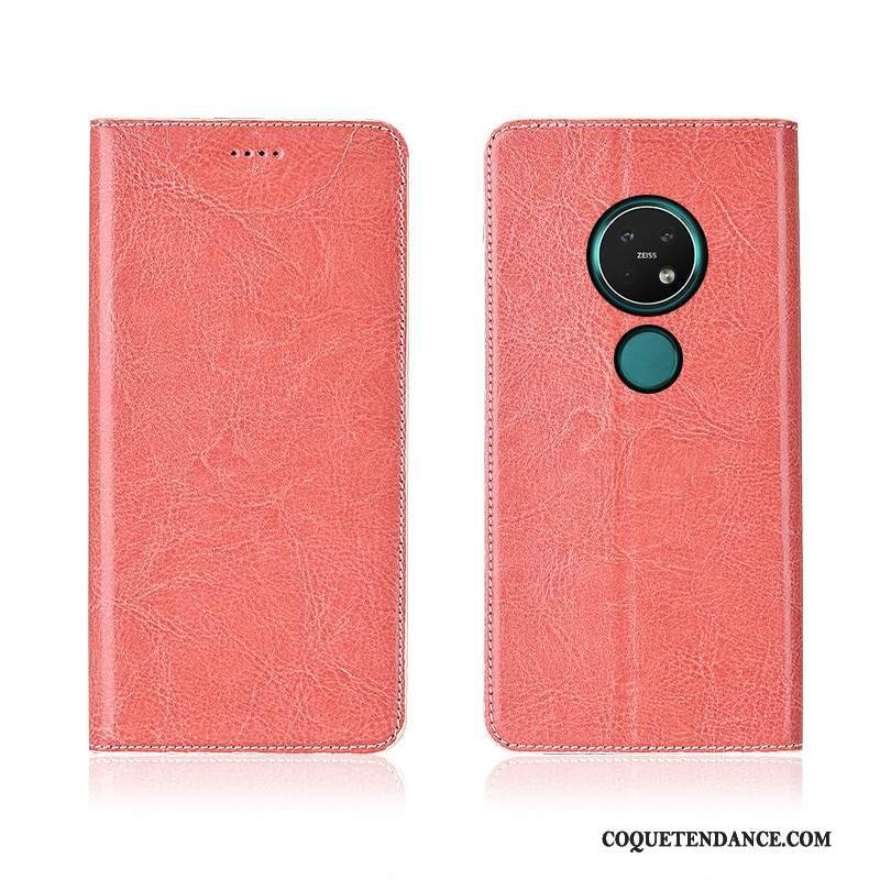 Nokia 7.2 Coque Fluide Doux Bleu Housse Étui En Cuir Modèle Fleurie