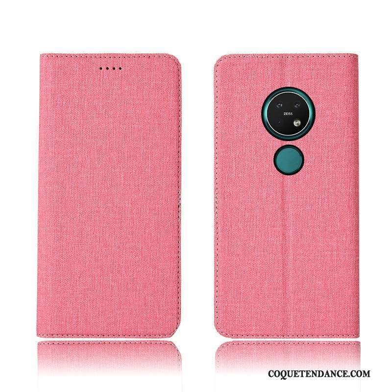 Nokia 7.2 Coque Housse Lin Simple Étui Protection