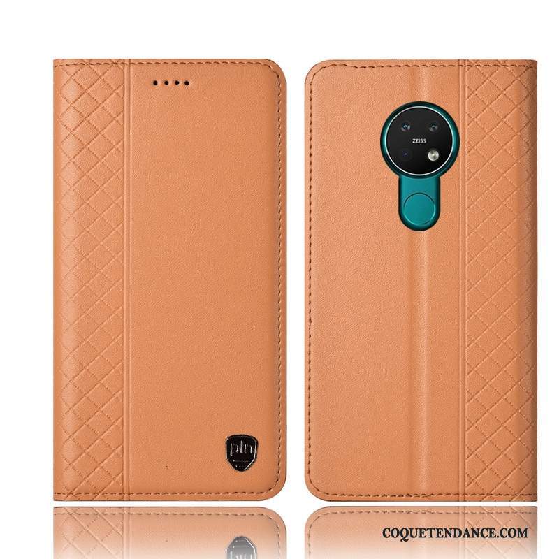 Nokia 7.2 Coque Noir Étui En Cuir Protection Incassable Housse