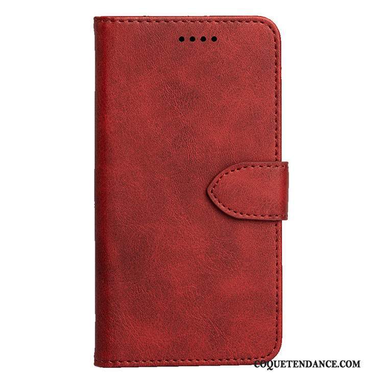 Nokia 7.2 Coque Rouge Petit Carte Couleur Unie Protection