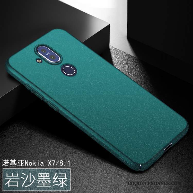 Nokia 8.1 Coque Protection Vert De Téléphone Tout Compris Délavé En Daim