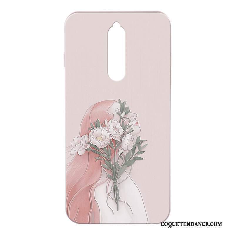 Nokia 8 Coque Gaufrage Incassable Difficile Peinture Blanc