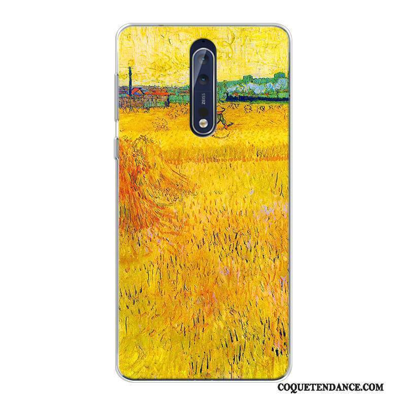 Nokia 8 Coque Haute Multicolore Peinture À L'huile De Téléphone Fluide Doux
