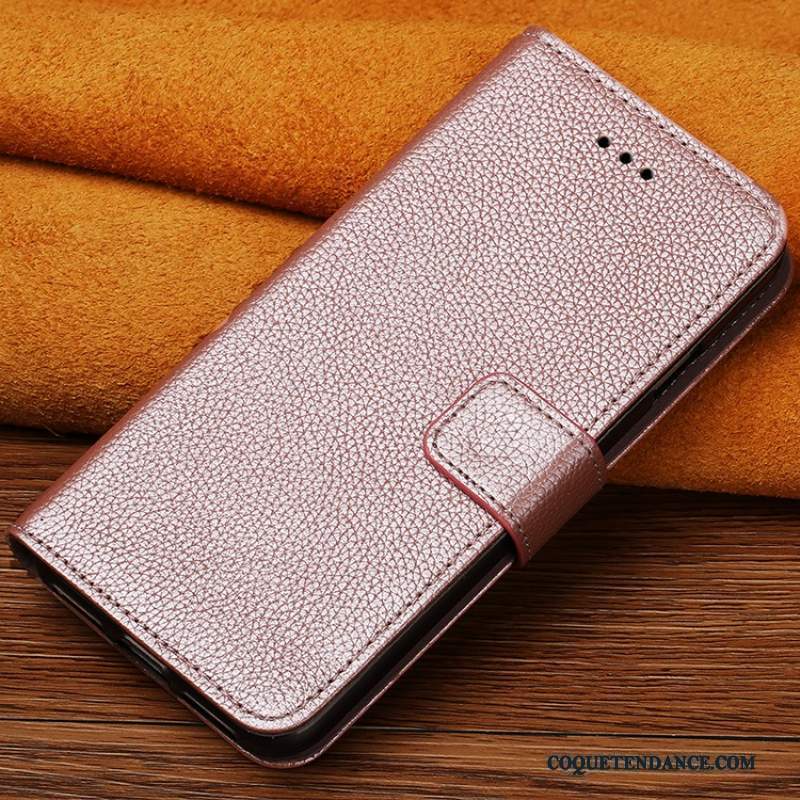 Nokia 8 Coque Luxe Clamshell Cuir Véritable Protection Étui