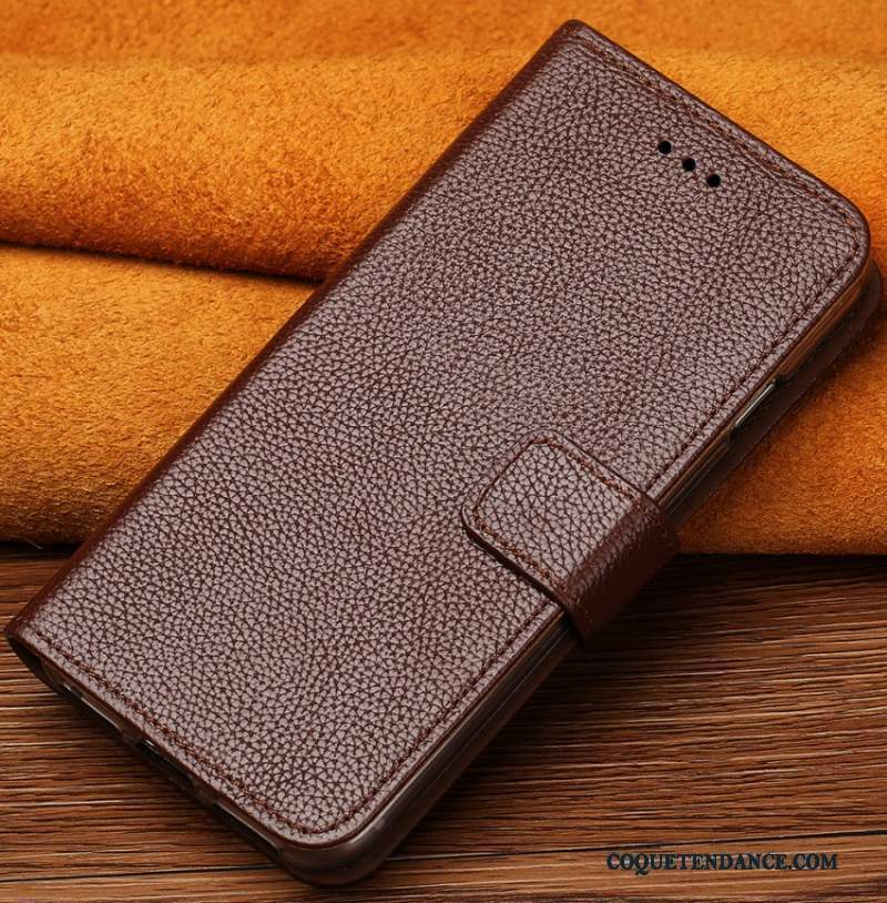 Nokia 8 Coque Luxe Clamshell Cuir Véritable Protection Étui