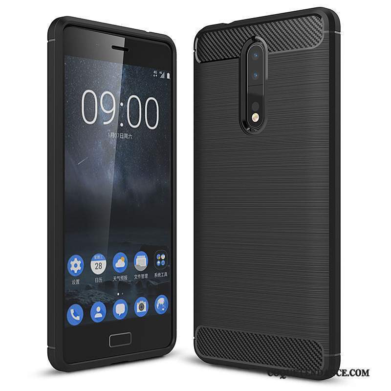 Nokia 8 Coque Protection Étui Fluide Doux Fibre Tout Compris