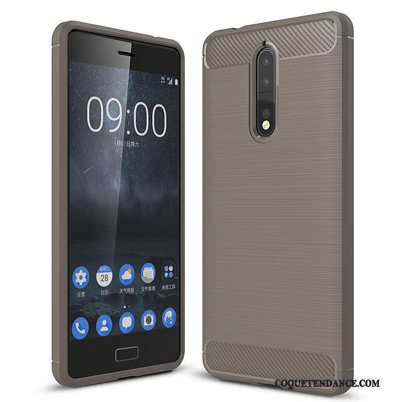 Nokia 8 Coque Protection Étui Fluide Doux Fibre Tout Compris