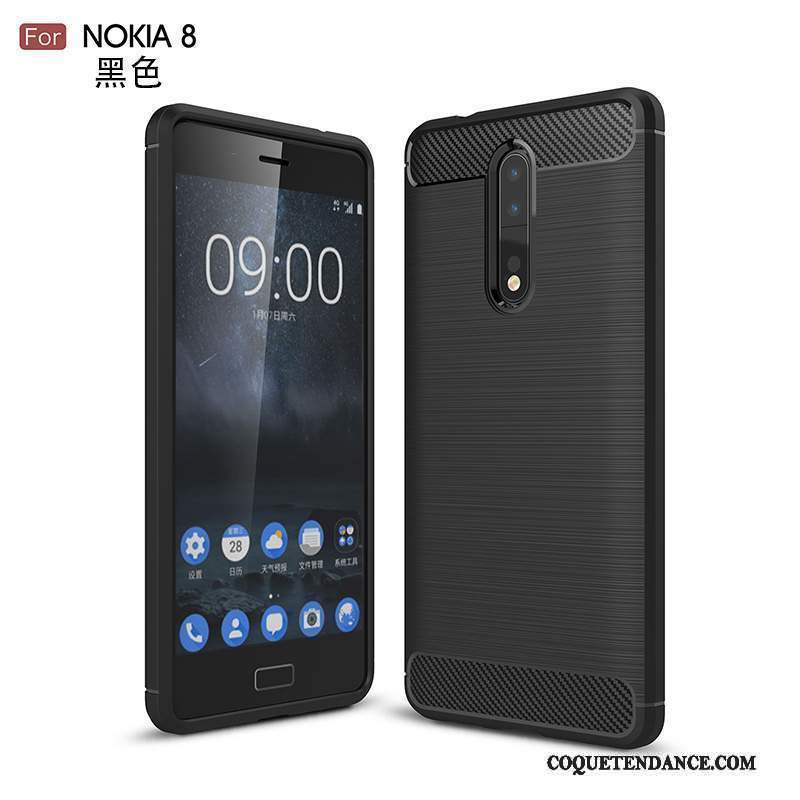 Nokia 8 Coque Tout Compris Gris Fluide Doux Étui