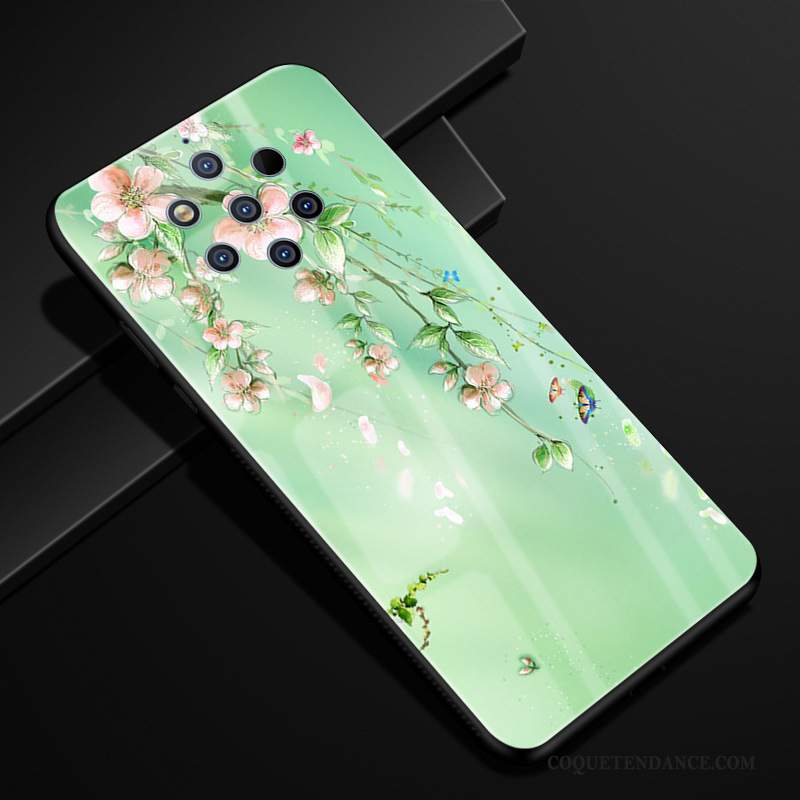 Nokia 9 Pureview Coque Créatif De Téléphone Vert Verre Incassable