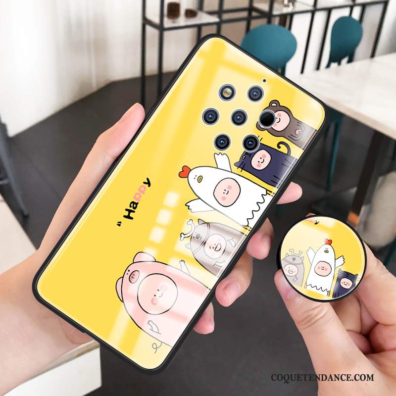 Nokia 9 Pureview Coque Dessin Animé Difficile Tout Compris Verre Trempé Frais