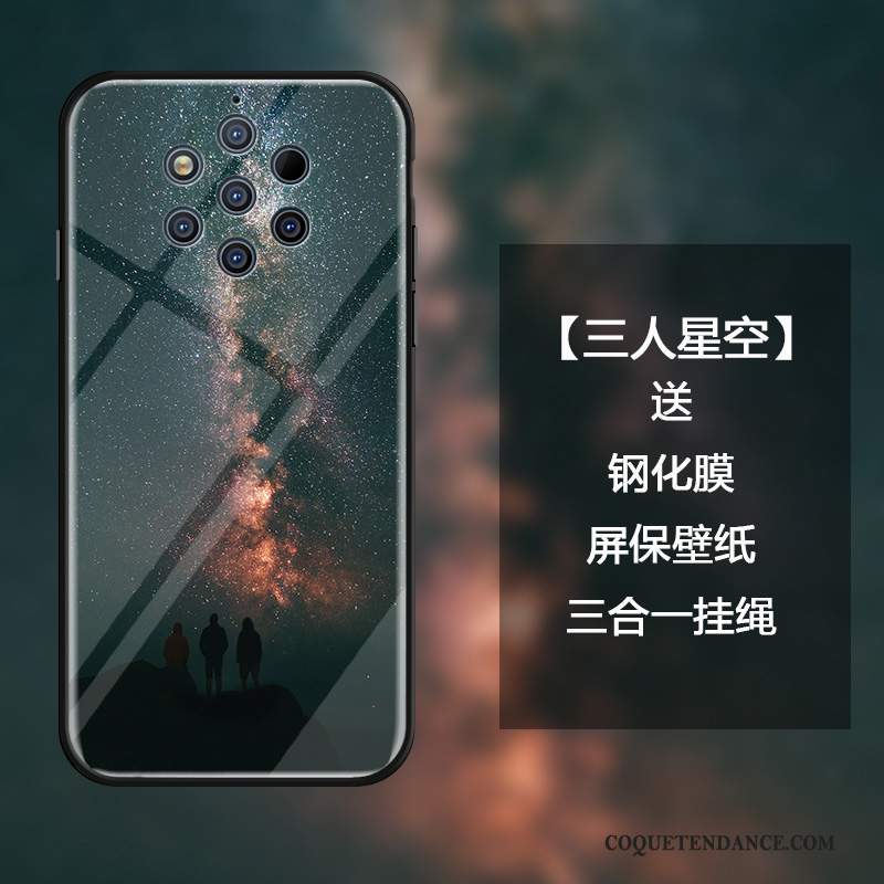 Nokia 9 Pureview Coque Tout Compris Étui Vert Personnalité Verre