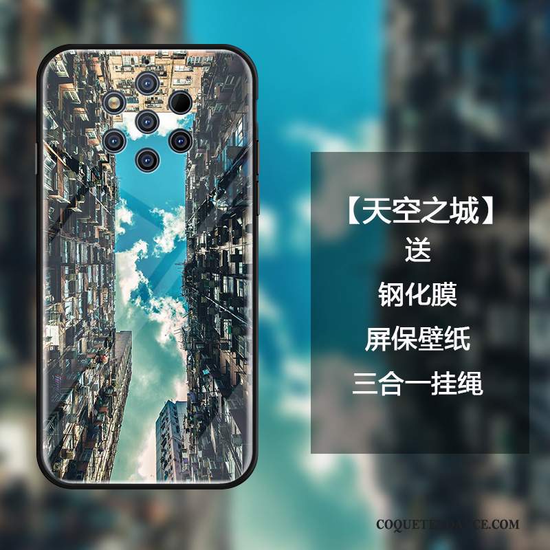 Nokia 9 Pureview Coque Tout Compris Étui Vert Personnalité Verre