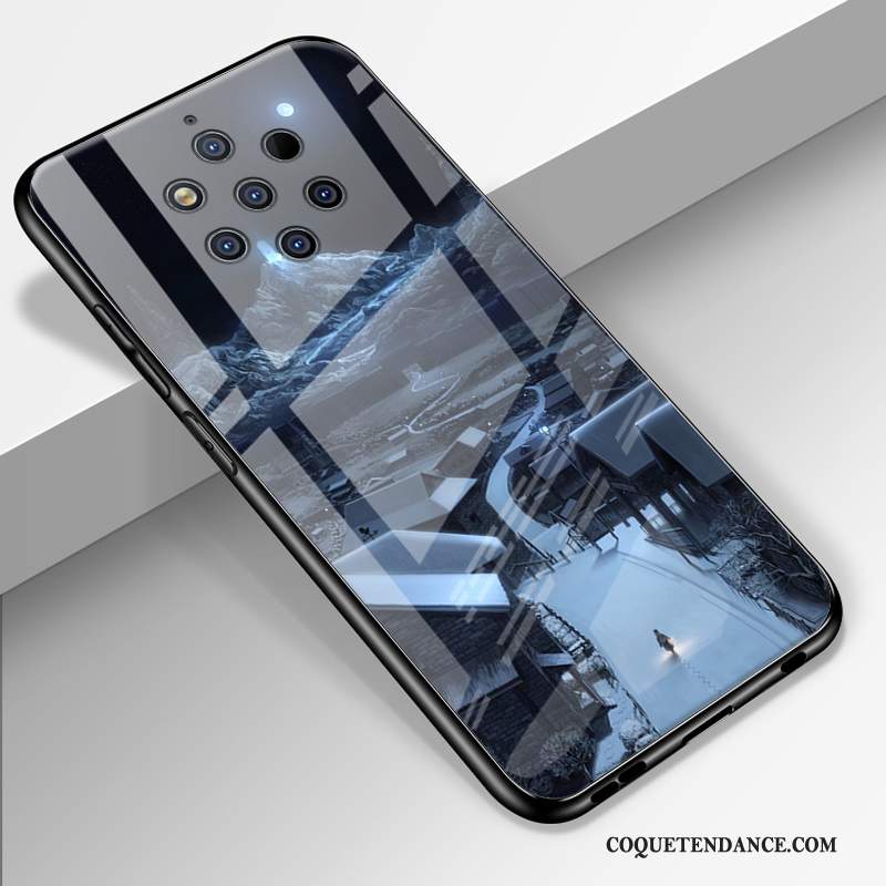 Nokia 9 Pureview Coque Verre De Téléphone Personnalisé Bleu Silicone