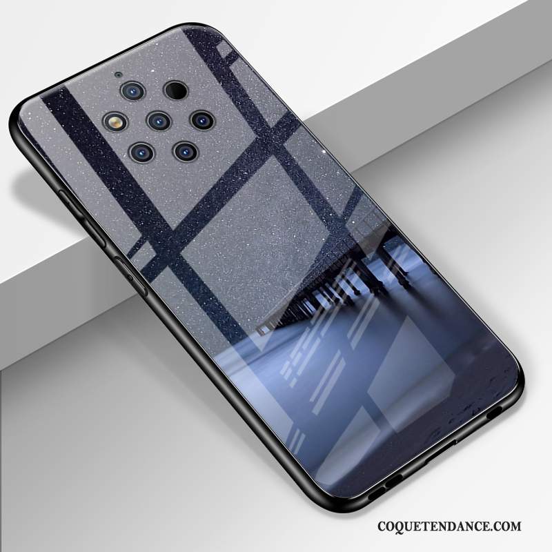 Nokia 9 Pureview Coque Verre De Téléphone Personnalisé Bleu Silicone