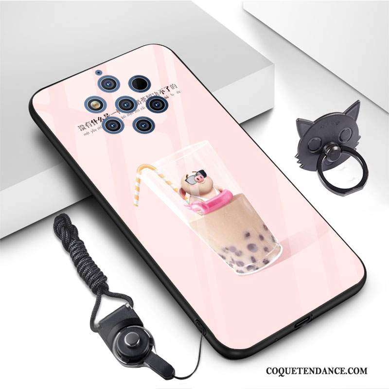 Nokia 9 Pureview Coque Verre Trempé Charmant Fluide Doux De Téléphone Dessin Animé