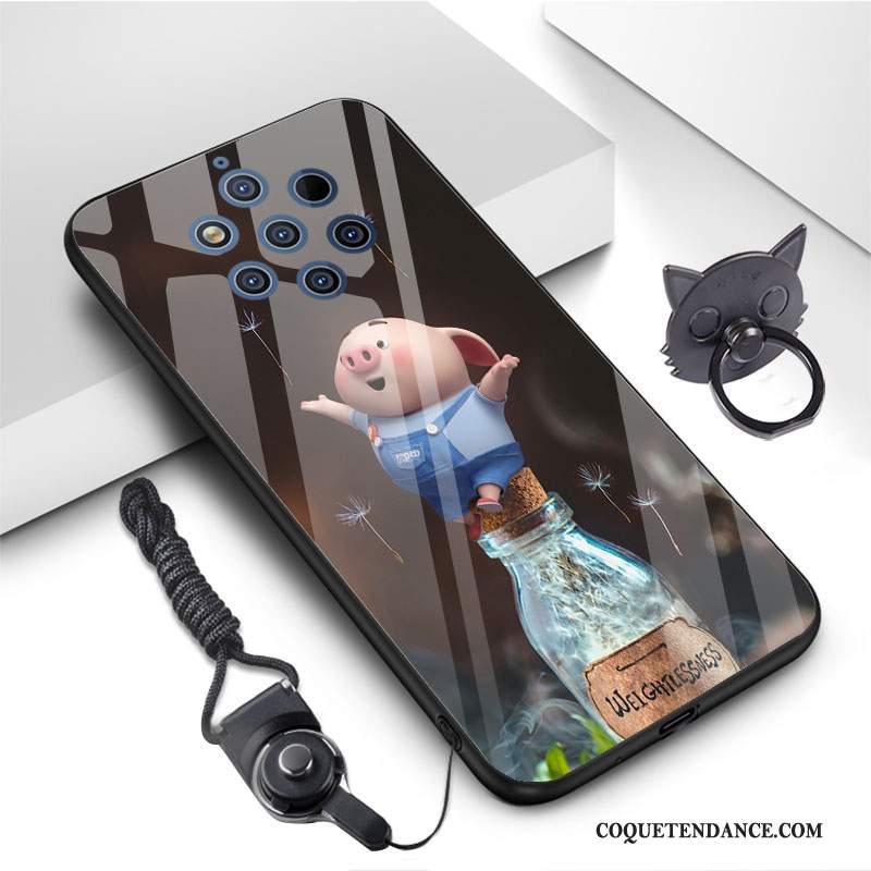 Nokia 9 Pureview Coque Verre Trempé Charmant Fluide Doux De Téléphone Dessin Animé